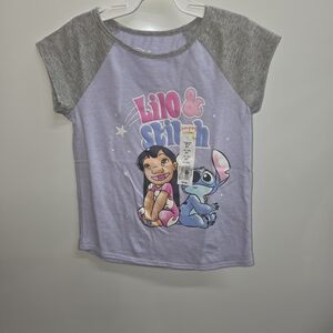 Disney Lilo & Stitch Kids Tee - Lavender and Gray
